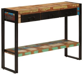 Τραπέζι Κονσόλα 110 x 30 x 76 εκ. από Μασίφ Ανακυκλωμένο Ξύλο - Μαύρο
