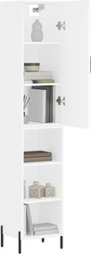 vidaXL Ντουλάπι Λευκό 34,5 x 34 x 180 εκ. από Επεξεργασμένο Ξύλο