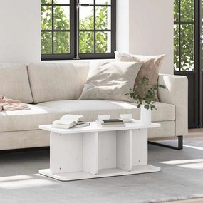 vidaXL Τραπεζάκι σαλονιού Λευκό 80 x 39.5 x 33.5 εκ Μασίφ ξύλο πεύκου