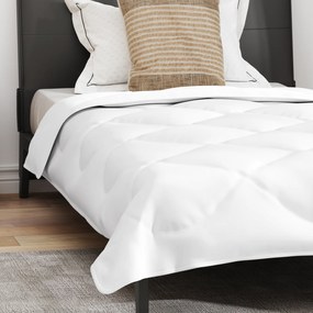 vidaXL Πάπλωμα με μαξιλάρι Λευκό 135 x 220 εκ. Μικροΐνες