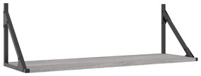 vidaXL Ραφιέρες Τοίχου 2 τεμ. Γκρι Sonoma 80x25x25,5 εκ. Επεξ. Ξύλο