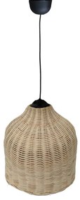 Φωτιστικό οροφής Ziquel Inart rattan σε φυσική απόχρωση Φ60x99εκ