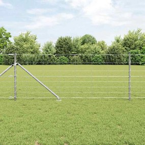 vidaXL Συρματόπλεγμα με ακίδες 50 x 0,8 m Ασημί Δίχτυ