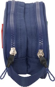 Διπλή Κασετίνα Benetton Flag Ναυτικό Μπλε 21 x 8 x 6 cm