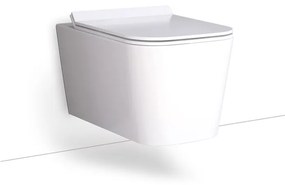 Λεκάνη Κρεμαστή 55,5 εκ. Rimless Κάλυμμα Αποσπώμενο Slim Soft Close Bianco Ceramica Enzo NZ11500SC