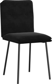 vidaXL Καρέκλες Τραπεζαρίας 4 τεμ. Μαύρες Βελούδινες