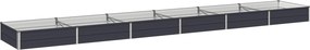 vidaXL Υψωμένο Κρεβάτι Κήπου Ανθρακί 480 x 80 x 24 εκ.