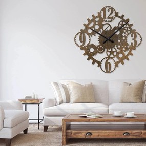 Ρολόι τοίχου  εσωτερικού χώρου ξύλινο clock2 - Clock2-Καρυδιά, 1mx1m