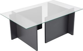 Τραπεζάκι Σαλονιού Ανθρακί VETRINO 105x65x40