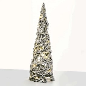 Διακοσμητικό Δεντράκι Led X114011313 Φ20,5x80cm Με Μπαταρίες White-Green Aca