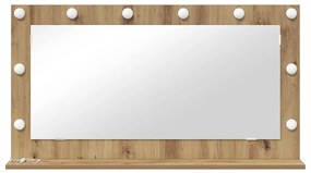 vidaXL Καθρέφτης τουαλέτας με καθρέφτη Artisan Oak 100 x 55 x 18 εκ.