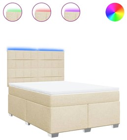 Κρεβάτι Boxspring με Στρώμα Κρεμ 160x200 εκ. Υφασμάτινο 3292844