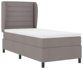 vidaXL Κρεβάτι Box Spring με Στρώμα σε Ταουπέ, 80x200 εκ, Ύφασμα