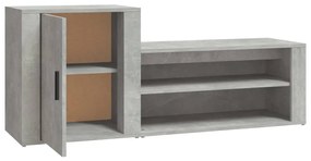 vidaXL Παπουτσοθήκη Γκρι Σκυροδέματος 130x35x54 εκ. Επεξεργασμένο Ξύλο