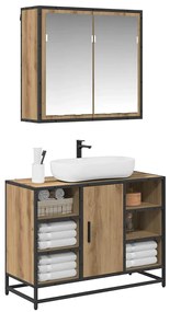 vidaXL Σετ Επίπλων Μπάνιου 2 pcs Artisan Oak Επεξεργασμένο ξύλο