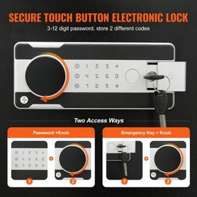 VEVOR 1.7 C Depository Safe Deposit Safe with Drop Slot Passwords and Keys