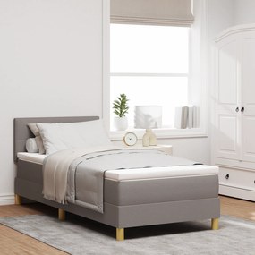 vidaXL Box Spring Bed με Στρώμα & LED Ταπί 90x200 εκ. Ύφασμα