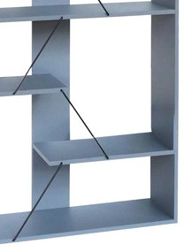 Βιβλιοθήκη Tars γκρι-μαύρο 84x25.5x154.5εκ 84x25.5x154.5 εκ.