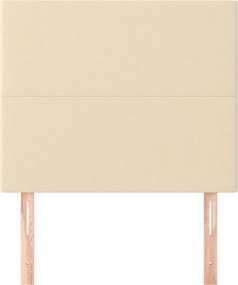 vidaXL Κεφαλάρι Κρεμ Ύφασμα 100x5x118/128 εκ.