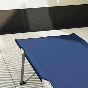 vidaXL Αναδιπλούμενο Κρεβάτι Κάμπινγκ Μπλε 62 x 194 x 42 εκ.