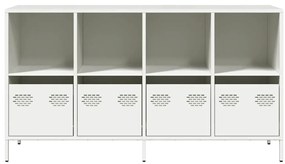 Sideboard Λευκό 135x39x73,5 cm Ατσάλι ψυχρής έλασης - Λευκό