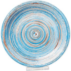 Πιάτο Swirl Blue Ø27cm - Λευκό