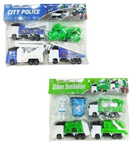 Παιδικο Set Με Αστυνομικά Οχήματα Και Αστικής Υγιεινής - City Police And Urban Sanitation-0251036-152743