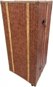 EXTREME INTERIOR DESIGN WOOD WINE RACK SUITCASE LEATHER 99334