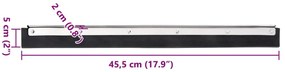 vidaXL Κεφαλή Σκουπίσματος Δαπέδου 45,5x2x5 εκ. Ατσάλι/Καουτσούκ