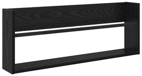 vidaXL Ράφι Περιοδικών Μαύρη Οξυά 80 x 12 x 30 εκ Επεξεργασμένο ξύλο