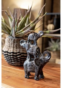 IRAMBA 4 DECO POLYRESIN ΜΑΥΡΟ ΛΕΥΚΟ 22,8x9,5xH32cm - 019739 - 019739