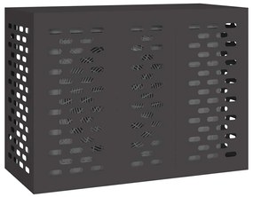 vidaXL Κάλυμμα κλιματιστικού Μαύρο 110 x 50 x 80 cm Ατσάλι