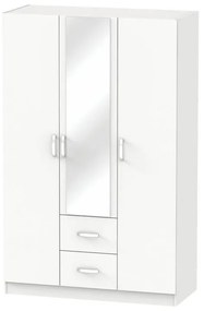 Dillion white melamine three-leaf wardrobe 120x52x190cm 120x52x190 εκ.