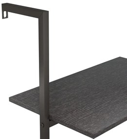 vidaXL Ραφιέρα Κεκλιμένη 3 Επιπέδων Μαύρη 64x35x120,5 εκ.