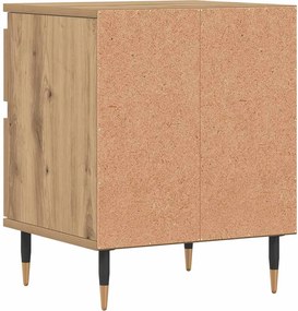 vidaXL Κομοδίνα 2 τεμ. τεχνίτης Δρυς 40 x 35 x 50 εκ. από Επεξεργ Ξύλο