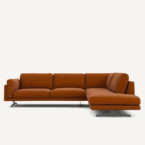 Γωνιακός καναπές από λινό βελούδο, Cesar