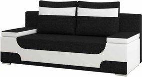Καναπές - κρεβάτι Aria-Μαύρο - Λευκό