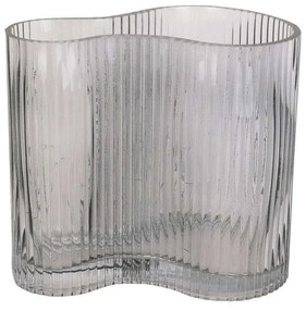 Βάζο Allure Wave PT3680GY 12x18cm Grey Present Time Glass