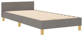 vidaXL Σκελετός Κρεβατιού με κεφαλάρι Taupe 100 x 200 cm ύφασμα