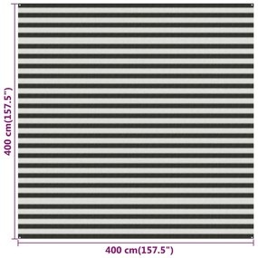 Χαλί Σκηνής Ανθρακί / Λευκό 400 x 400 εκ. από HDPE