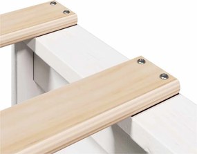 vidaXL Σκελετός Κρεβ. Χωρίς Στρώμα Λευκό 200x200 εκ Μασίφ Πεύκο