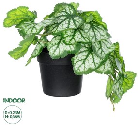 Artificial Garden WHITE BEGONIA PLANT 20947 Διακοσμητικό Φυτό Λευκή Μπιγόνια Φ23 x Υ16cm