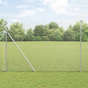 vidaXL Συγκολλητός φράχτης από σύρμα Ασημί 1.5 x 50 m Ατσάλι