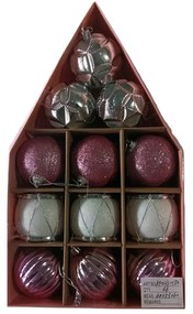 Σετ Χριστουγεννιάτικα στολίδια - 6cm - 12pcs - 231511-231511