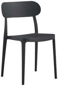 Καρέκλα Amvroan στοιβαζόμενη pakoworld με UV protection ανθρακί pp 51x49x79.5εκ