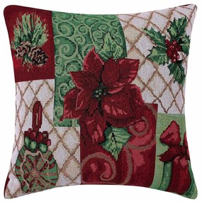 Χριστουγεννιάτικη Μαξιλαροθήκη (45x45) Silk Fashion W351-007