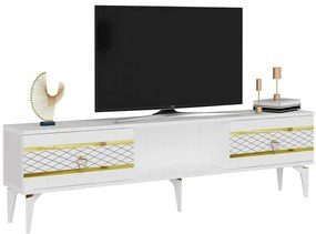 Έπιπλο Τηλεόρασης Pelin 475OLV2915 150x29,6x44,6cm White-Gold