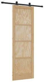 vidaXL Συρόμενη Πόρτα ORKDAL Φυσικό και μαύρο 78 x 232 cm