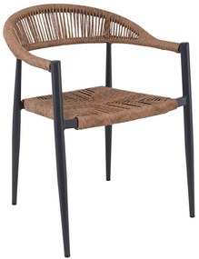 Πολυθρόνα Στοιβαζόμενη Mady Ε6714,1 56x59x78cm Natural-Anthracite