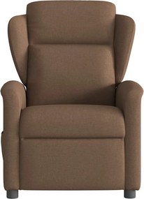 vidaXL Πολυθρόνα Μασάζ Ανακλινόμενη Καφέ Υφασμάτινη